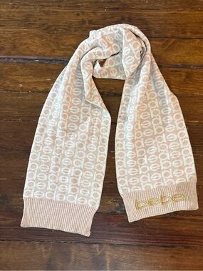 Bebe Y2K pink rose logo thin scarf